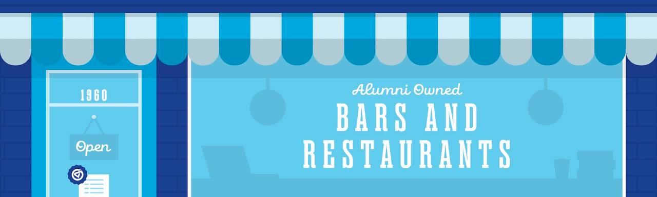 Alumni Owned Bars and Restaurants Graphic